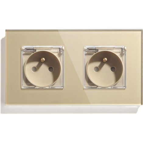 PRESA DOPPIA VETRO 157mm ERMETICA - COLORE ORO (1/5)