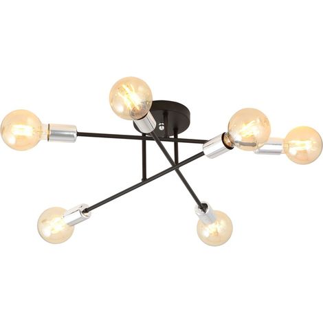 Plafón de techo Vender Plata II (6 luces) (1/5)