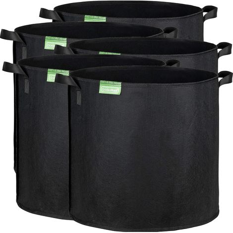 Pflanzsäcke – 5er-Pack – Vliesstoff – 60 l – Atmungsaktiv – Gartenbedarf (1/5)