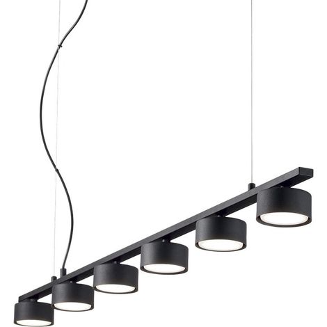Ideal Lux MINOR - Suspension linéaire d'intérieur à 6 lumières, 6 lumières, noir