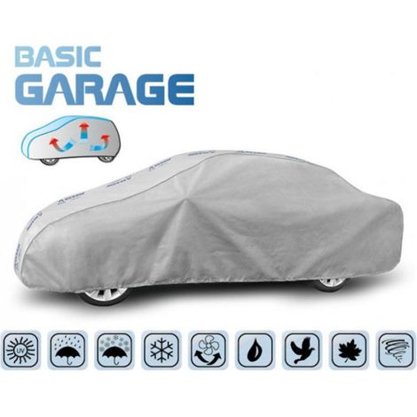 Hochwertige Autoabdeckung Kegel Serie BASIC GARAGE XL für Limousine 472–500 cm