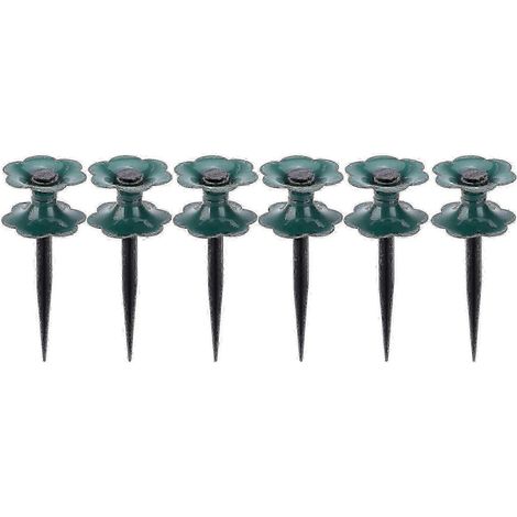 Lot de 6 guides pour tuyau d'arrosage, embout rotatif vert foncé résistant, empêche le tuyau d'arrosage de tomber dans les parterres de fleurs, pour protéger z (1/5)