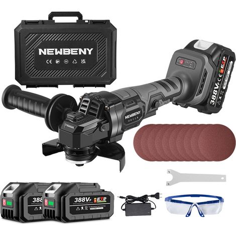 Smerigliatrice angolare a batteria 18 V senza spazzole, disco da 125 mm, 650 W, profondità di taglio 33 mm, 2 batterie da 4,0 Ah (1/5)