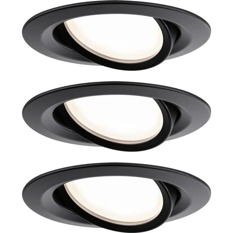 Paulmann 93082 Set Nova Plus LED-Einbauleuchte   LED  6 W Schwarz