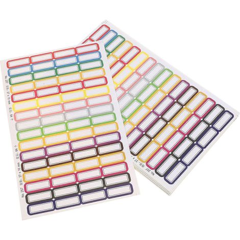 20 feuilles d'étiquettes autocollantes nominatives, multi-usages, pour boîtes de rangement, bocaux, tubes à essai, classeurs, carnets. Idéales pour organiser et personnaliser vos affaires. (1/3)