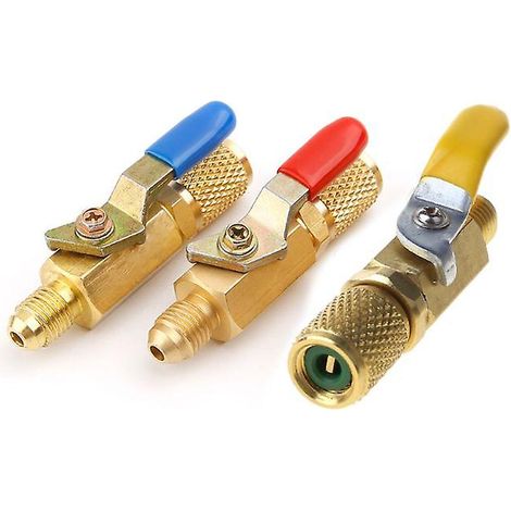 Vanne à bille d'arrêt R134A pour climatisation et réfrigération, outil 1/4" pour systèmes CVC durables (1/5)