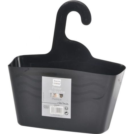 1 - Panier De Douche - Accessoire Salle De Bain - Suspension Murale - Plastique Robuste - Anthracite - 23,5x8,5x25,5cm (1/2)