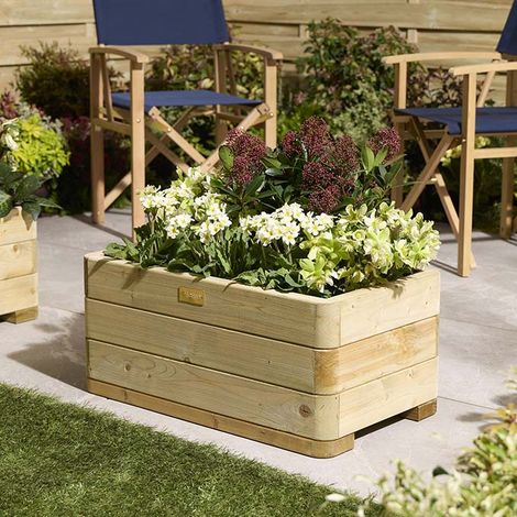 Rowlinson Marberry Rectangular Planter 0.7m (1/3)