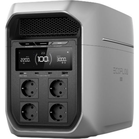 Ecoflow – Station électrique portable 2048 Wh – Batterie LiFePO4 – Recharge rapide X-Stream – Puissance de sortie élevée pour équipements énergivores