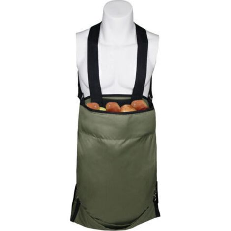 Фартук de cueillette de fruits avec grand sac en tissu Oxford résistant — poches vertes pratiques pour ramasser et stocker pommes, poires, cerises et autres fruits (1/4)