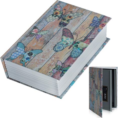 Coffre-fort Portable avec Serrure à Code,18x11.5x5.5cm Coffre-fort pour Dictionnaire,Coffre-Fort de Livre avec Serrure à Combinaison,pour Argent, Bijoux, Documents, Objets de Valeur (1/5)
