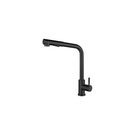 Robinet cuisine inox 360° avec douchette 2 jets, moderne et flexible