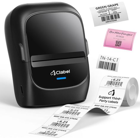 Imprimante Etiquette Autocollante: 221B Imprimante Etiquette Thermique Bluetooth, Mini imprimante Portable Compatible avec Les Smartphone et PC pour Maison Bureau, avec 1 étiquette40×30mm (1/5)