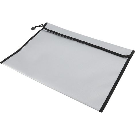 Sac à documents ignifuge étanche 38x28 cm avec fermeture à zip, enveloppe de rangement sûre (1/5)