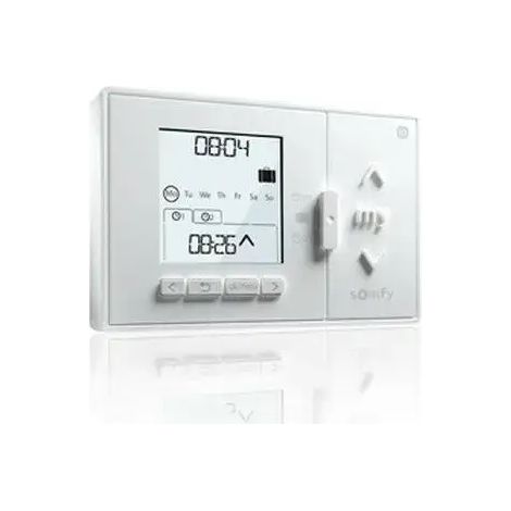 Somfy – 1805228 – Minuterie murale Chronis Io – Tension 230V – Alimentation secteur – Programmation hebdomadaire – Mode de fixation murale