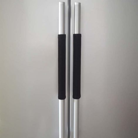 Couvre-poignée Réfrigérateur - Élastique Tissu Noir Jaune Gris Rouge Blanc - Pour Poignées Perimètre 11,5 cm - 2 Pièces (1/5)