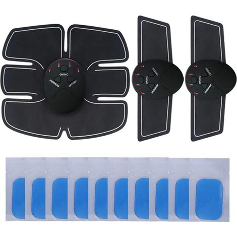 EMS ABS Trainer Wireless Muscle Stimulator, Body Muscle Stimulator, Slimming Massage Belt for Weight Loss and Electric Fitness - AquaForge