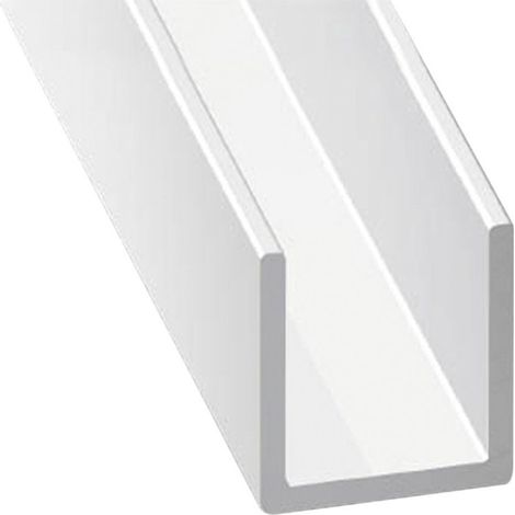 Perfil de Aluminio Blanco en U - x3 unds - 2'10m