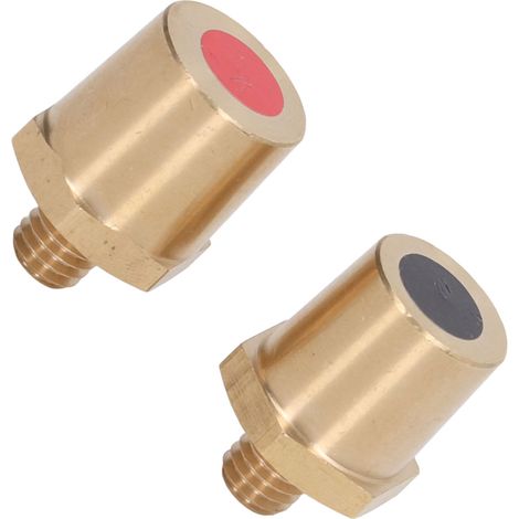 Connecteur de borne de batterie en laiton à filetage mâle M8, borne de charge, adaptateur de borne de batterie positive et négative (1/5)