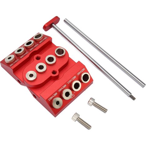 Gabarit de perçage multi-angles à positionnement étendu pour le travail du bois (30, 45 et 90°) (1/5)