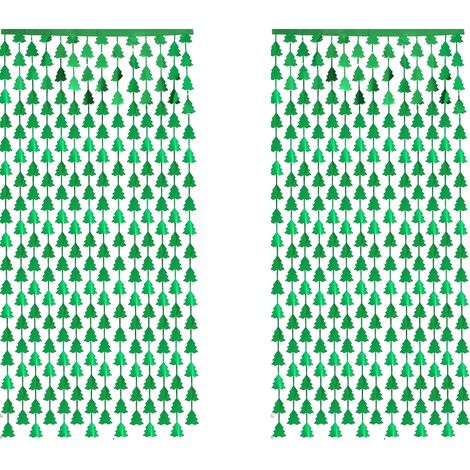 Guirlande Métallique en Feuille - 2 Pièces - 1 m x 2 m - Décoration de Fête pour Anniversaire Noël Mariage - Arrière-plan Photo (1/5)