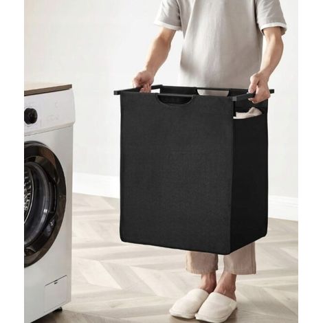 Großer Wäschekorb mit zwei Fächern, 130 l (1/2)