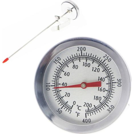 Thermomètre à cadran en acier inoxydable, thermomètre à friture à lecture instantanée (1/5)