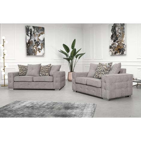 Luxury Erith 3+2 Sofa Set - Brown