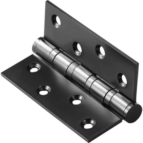 Stainless Steel Hinge Door Hinge 100x75 mm, Exterior Wooden Door Hinges Cupboard Ball Bearing, 1 Pair (2 Pieces) (1/5)
