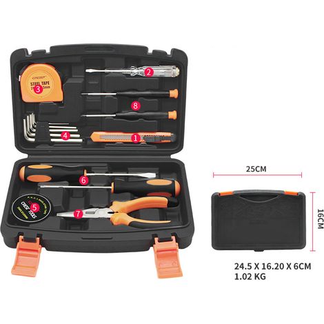 EASYCOMFORT Outils de précision Ensemble d'outils à main polyvalents 15 pièces (1/3)