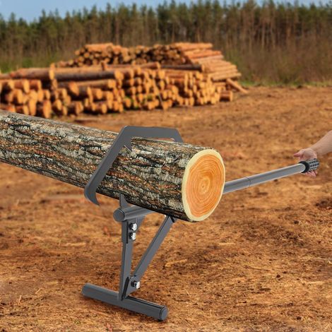 Fällheber 129cm, Stammheber aus Stahl, Hebehaken für Holzstämme mit Wendehaken, Rutschfester Handgriff Max. Tragfähigkeit 600kg Holzheber für Holz-Durchmesser: 7.62-63.5cm Fällen von Bäumen (1/5)