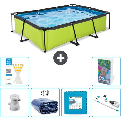 Exit Pool Rechteckig - 300x200x65 cm - 7-teilig S319