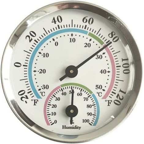 Hygromètre Thermo, Hygromètre de Température, Thermomètre D'intérieur et Hygromètre Intérieur, pour Intérieur ou Extérieur, Résistante aux Températures Élevées(Couleur) (1/5)