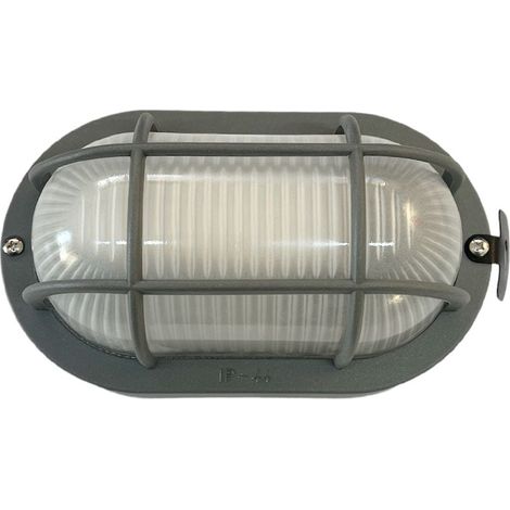 Plafoniera Ovale con Gabbia 60 Watt E27 Leo - Nero