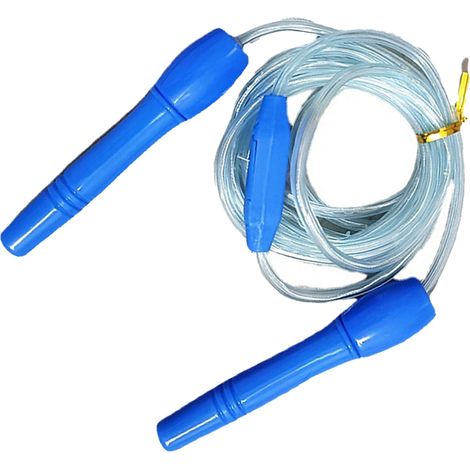 Corde à sauter lumineuse ajustable, phosphorescente, bleue, pour adultes et enfants (1/5)