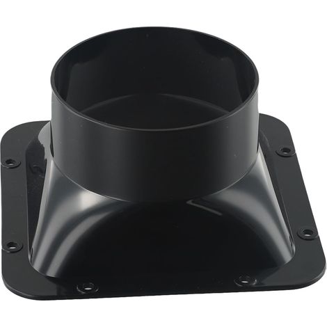 Connecteur de conduit en plastique ABS, bride de climatiseur, bride de tuyau droit, connecteur de conduit CVC pour chauffage, refroidissement, ventilation domestique (110 mm) (1/5)