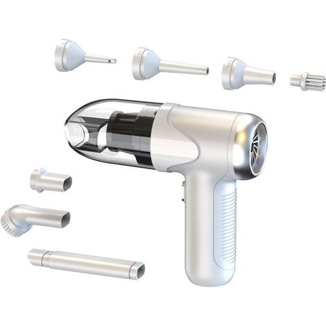 Aspirateur de voiture portable, mini aspirateur de voiture sans fil , (blanc 5KPA) (1/5)