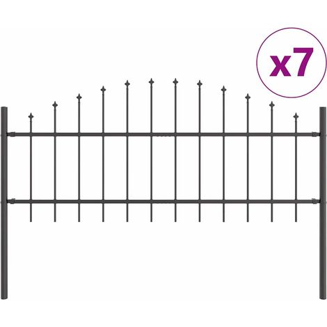 Maison Exclusive - Gartenzaun Woerden 7 pcs Grau