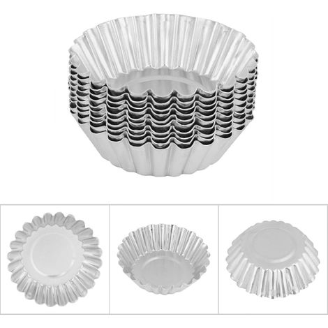 10 Moules à Tartelettes en Alliage d'Aluminium 70mm - Ustensiles de Pâtisserie Professionnels (1/5)
