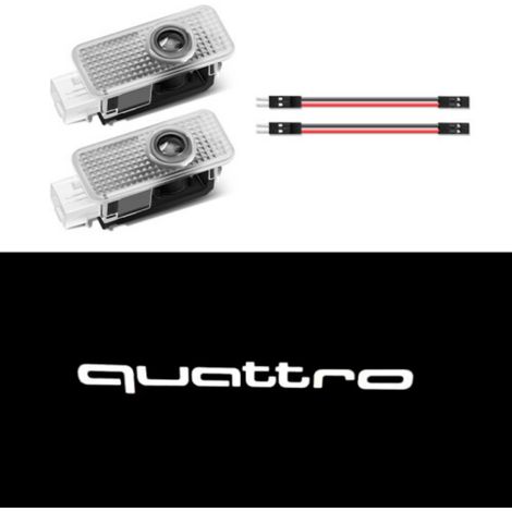 (2 lampes de bienvenue ) Lampes de bienvenue LED pour portières de voiture Compatible With Audi (1/5)