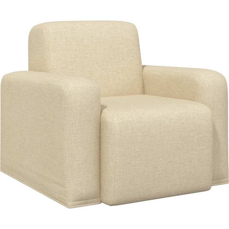 Fauteuil Crème Tissu vidaXL (1/5)