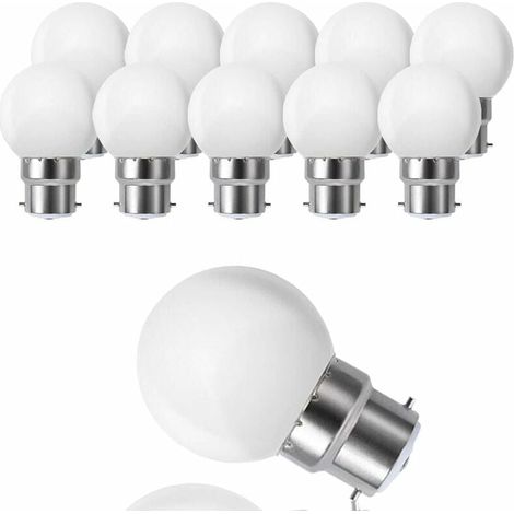 VURAHOME - 10er-Pack B22 G45 LED-Lampen, Warmweiß 3500K, 3W G45, 180lm, Gehäuse aus mattem Polycarbonat, nicht dimmbar [Energieklasse G] (1/5)