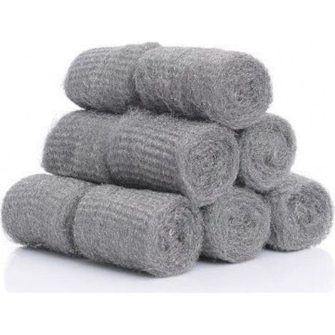 Laine d'acier ultra-fine, boule de polissage et de nettoyage pour robinet et bouilloire en acier inoxydable (lot de 12) (1/5)