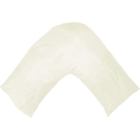 Housse de coussin en satin doux et soyeux, ecru, V Shaped Pillowcase (1/5)