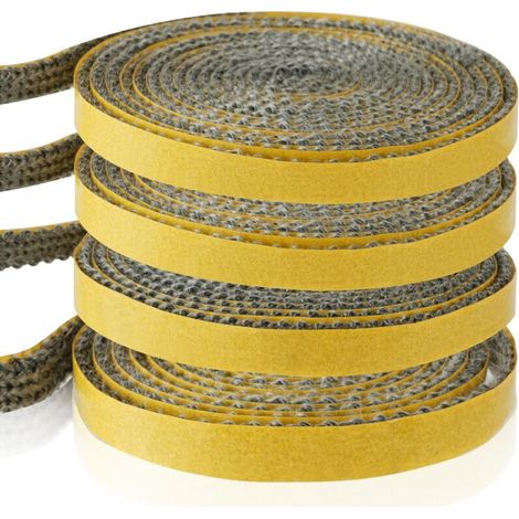 Joint Insert Cheminée, Joint de Poêle à Bois, Joints Tressé Auto-adhésive pour Poêle, Chaleur, Cheminée, Tube Poele, Porte de Four, Joint D'étanchéité Résistante à 550°C (3mm x 10mm x 3m) (1/5)