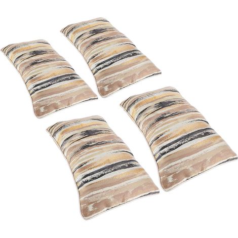 Set mit 4 dekorativen, quadratisch gestreiften Kissenbezügen, neutral und modern, im Bohème-Stil, ideal für Wohnzimmer, Schlafzimmer und Sofa (50,8 x 30,5 cm / 20 x 12 Zoll) (1/5)