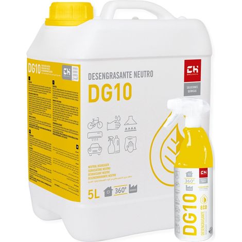 Pack Desengrasante Neutro DG10 5 Litros + 750 ml con Pistola  Bricoprofesional