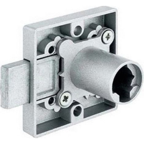 Serrure à plaquer monopoint Uno 42x38mm nickelée tiroir - OJMAR - 785716.221NI (1/2)