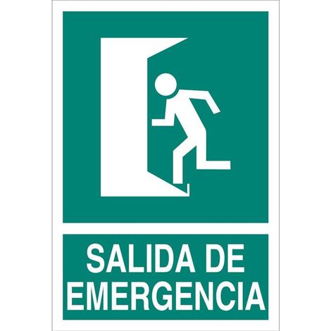 Señal luminiscente 297x210mm en poliestireno para evacuación