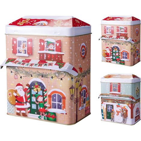 Scatola natalizia in latta 13 x 8 cm modello assortito PERAGA CHRISTMAS